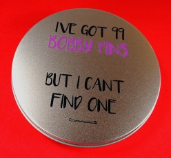 Bobby pins CD tin with UV LED printing