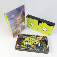 King Gizzard Live at Bonnaroo 2022 VHS tapes with on-body base and top printing on the tapes