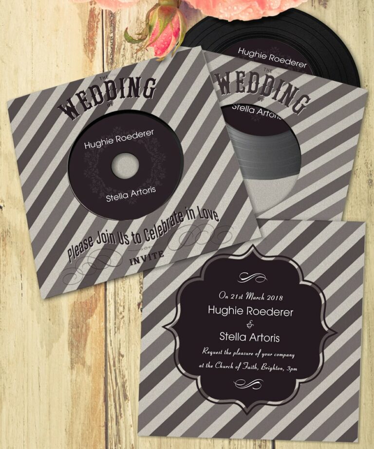 Custom wedding CDs - design 6 - Stripey - Band CDs