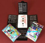 White cassette tapes with sticker printing, packed in full colour printed Maltese-cross packs