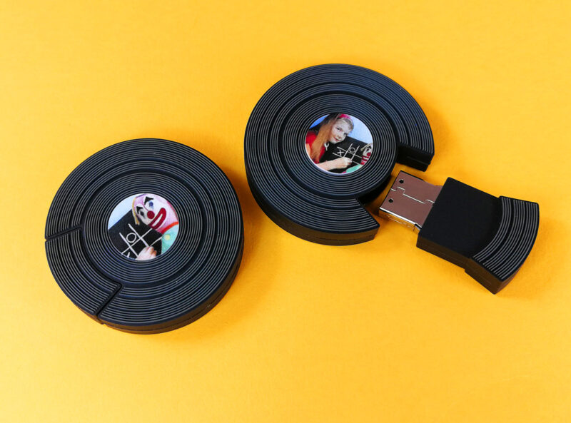 Vinyl record-style USB drives